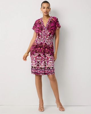 Pleated V-neck Dress | White House Black Market